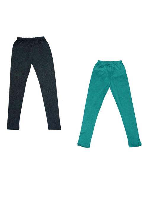 girls solid cotton leggings combo - 19588276 - Very Small Image - 1