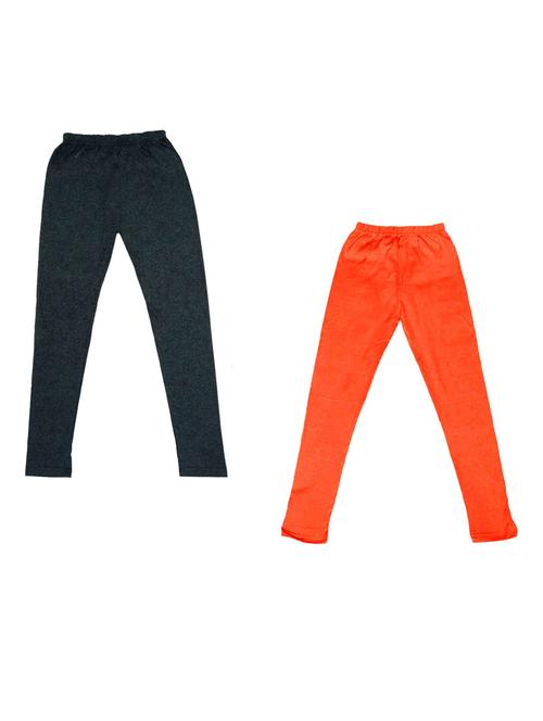 girls solid cotton leggings combo - 19588277 - Very Small Image - 1