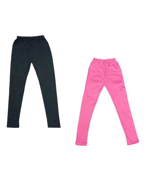 girls solid cotton leggings combo - 19588283 - Very Small Image - 1