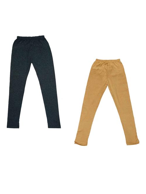 girls solid cotton leggings combo - 19588290 - Very Small Image - 1