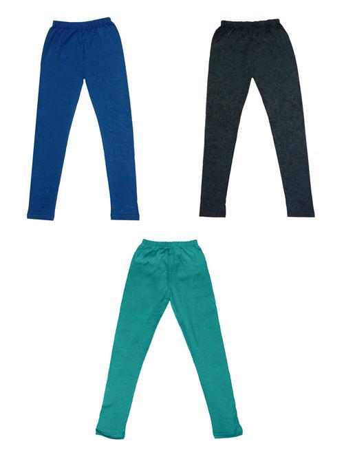 girls solid cotton leggings combo - 19588309 - Very Small Image - 1