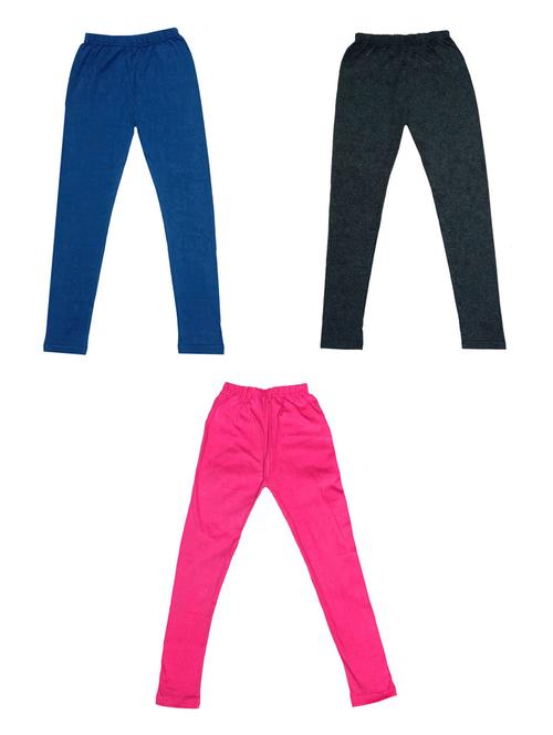 girls solid cotton leggings combo - 19588312 - Very Small Image - 1