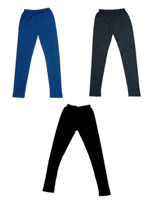 girls solid cotton leggings combo - 19588319 - Very Small Image - 1