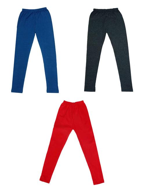 girls solid cotton leggings combo - 19588320 - Very Small Image - 1