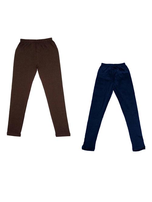 girls solid cotton leggings combo - 19588330 - Very Small Image - 1