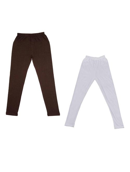 girls solid cotton leggings combo - 19588337 - Very Small Image - 1