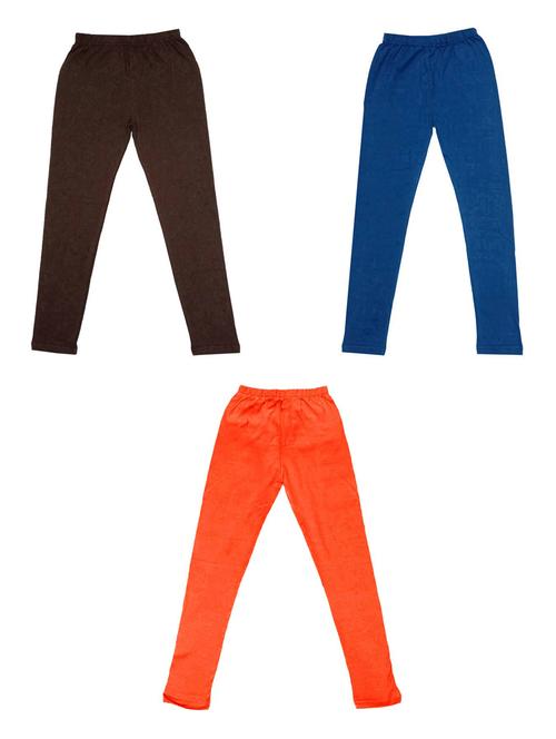 girls solid cotton leggings combo - 19588344 - Very Small Image - 1