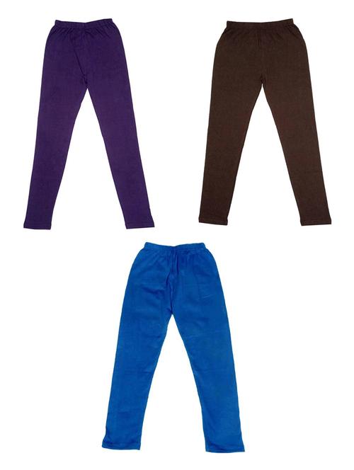 girls solid cotton leggings combo - 19588385 - Very Small Image - 1