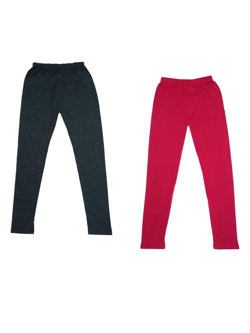 girls solid cotton leggings combo - 19588412 - Very Small Image - 1