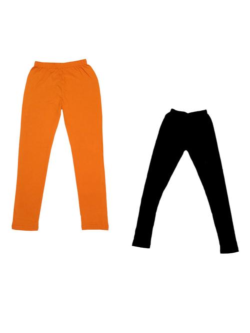 girls solid cotton leggings combo - 19588445 - Very Small Image - 1