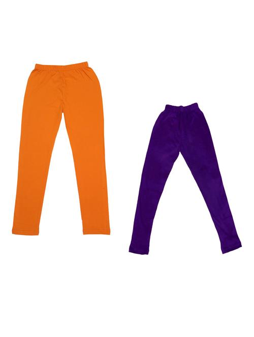 girls solid cotton leggings combo - 19588448 - Very Small Image - 1