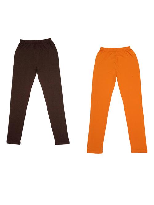 girls solid cotton leggings combo - 19588453 - Very Small Image - 1