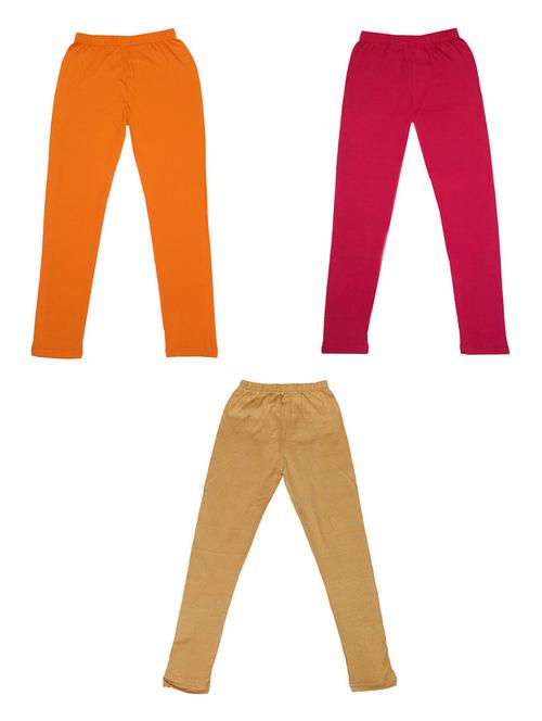 girls solid cotton leggings combo - 19588490 - Very Small Image - 1