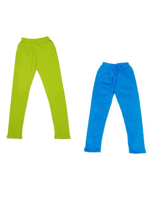 girls solid cotton leggings combov - 19588500 - Very Small Image - 1