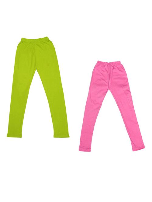 girls solid cotton leggings combo - 19588506 - Very Small Image - 1