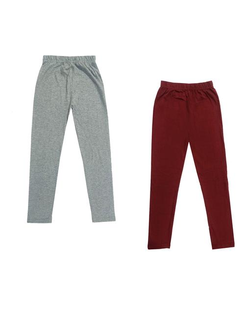 girls solid cotton leggings combo - 19588515 - Very Small Image - 1