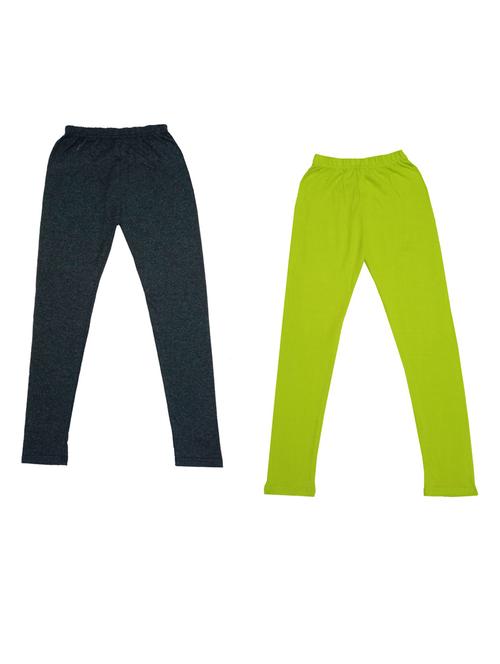 girls solid cotton leggings combo - 19588516 - Very Small Image - 1