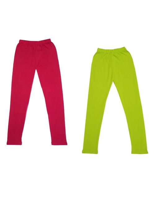 girls solid cotton leggings combo - 19588520 - Very Small Image - 1
