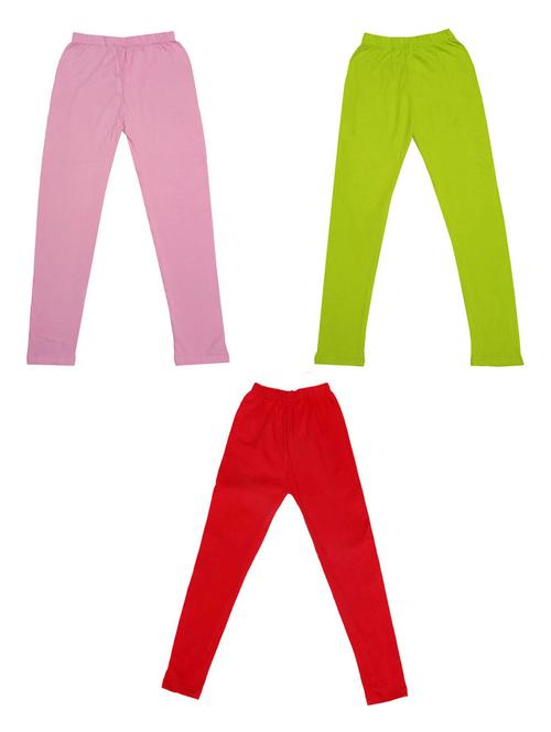 girls solid cotton leggings combo - 19588579 - Very Small Image - 1