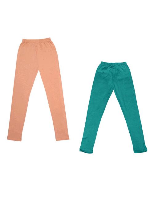 girls solid cotton leggings combo - 19588590 - Very Small Image - 1