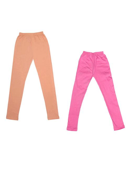girls solid cotton leggings combo - 19588597 - Very Small Image - 1