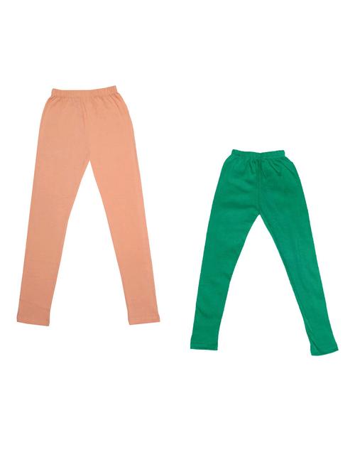 girls solid cotton leggings combo - 19588599 - Very Small Image - 1