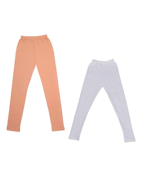 girls solid cotton leggings combo - 19588602 - Very Small Image - 1