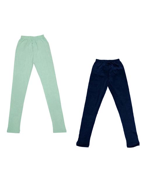 girls solid cotton leggings combo - 19588642 - Very Small Image - 1