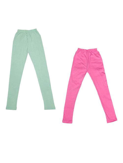 girls solid cotton leggings combo - 19588644 - Very Small Image - 1