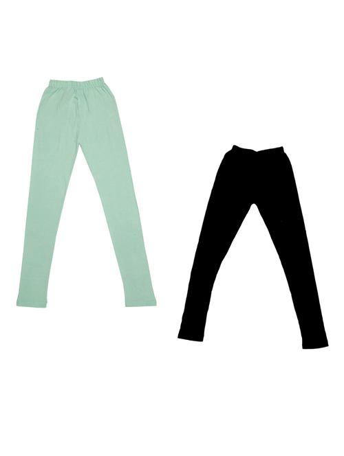 girls solid cotton leggings combo - 19588647 - Very Small Image - 1