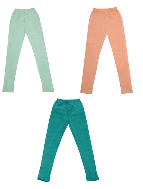 girls solid cotton leggings combo - 19588663 - Very Small Image - 1