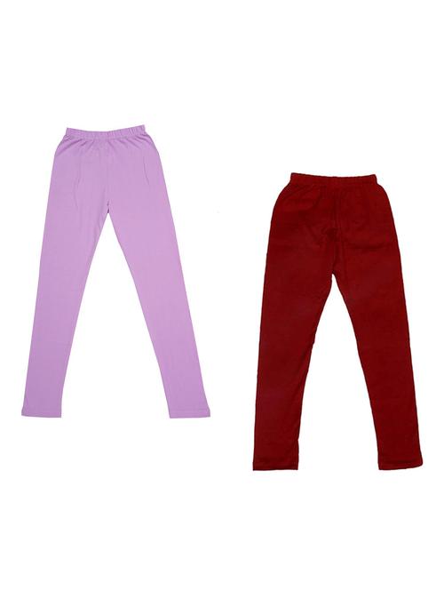 girls mid rise leggings combo - 19588702 - Very Small Image - 1