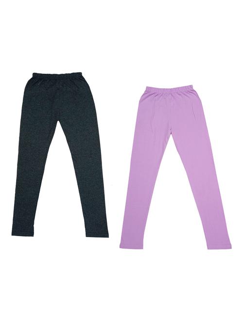 girls mid rise leggings combo - 19588705 - Very Small Image - 1