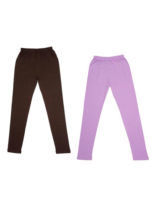 girls mid rise leggings combo - 19588707 - Very Small Image - 1