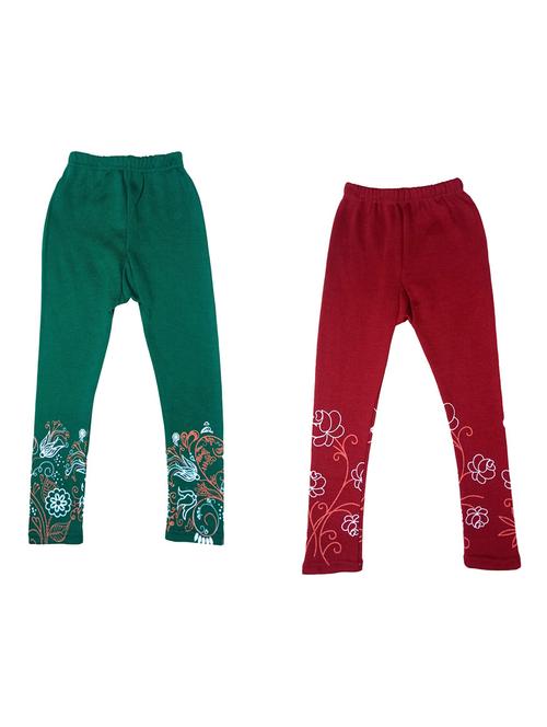 girls mid rise leggings combo - 19588881 - Very Small Image - 1