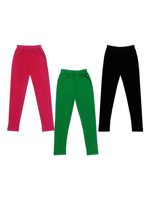 girls mid rise leggings combo - 19589086 - Very Small Image - 1