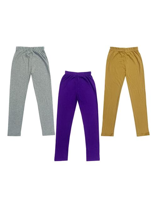 girls pack of 3 solid legging - 19589172 - Very Small Image - 1