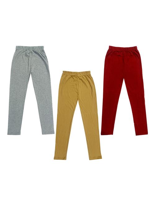 girls pack of 3 solid legging - 19589200 - Very Small Image - 1