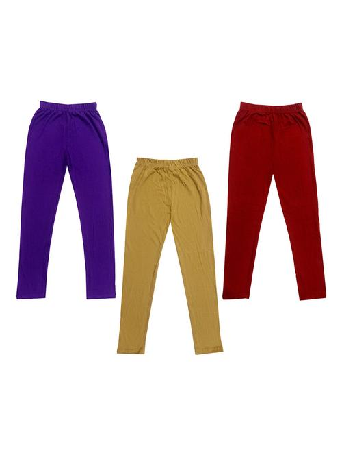 girls pack of 3 solid legging - 19589213 - Very Small Image - 1