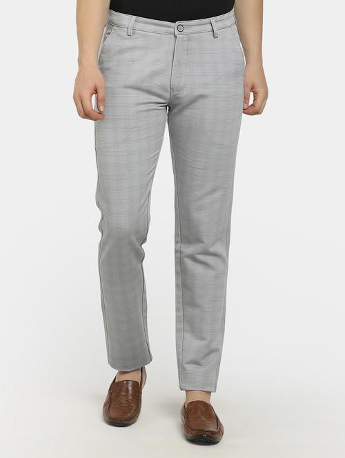 grey checkered chinos casual trouser - 19590708 - Very Small Image - 1