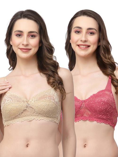 pack of 2 laced bra combo - 19590753 - Very Small Image - 1