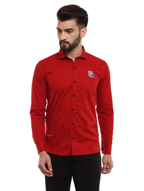 mens solid casual shirt - 19591107 - Very Small Image - 1