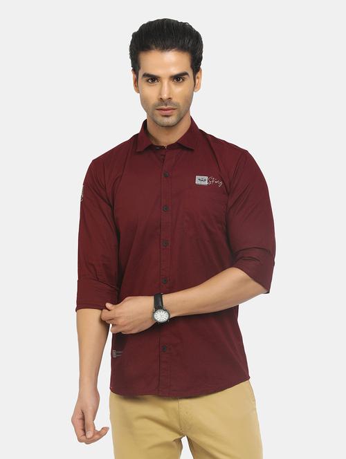 mens solid casual shirt - 19591112 - Very Small Image - 1