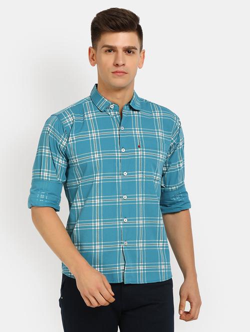 mens checks casual shirt - 19591159 - Very Small Image - 1