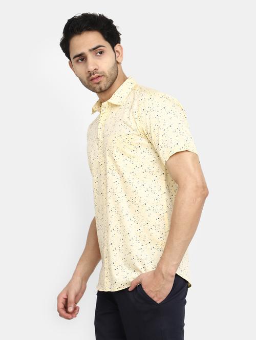 mens micro print casual shirt - 19591214 - Very Small Image - 1