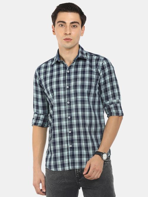 green checked printed detailed casual shirt - 19591886 - Very Small Image - 1