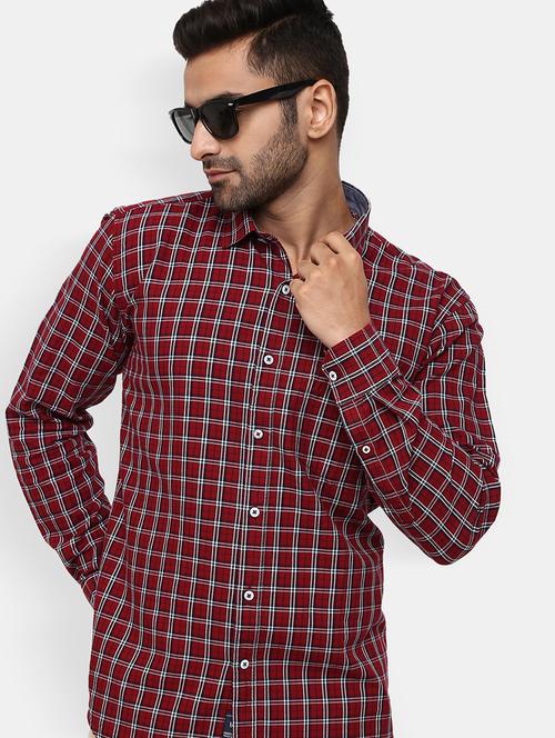 mens checks casual shirt - 19591903 - Very Small Image - 1
