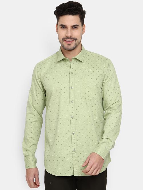 mens micro print casual shirt - 19591924 - Very Small Image - 1