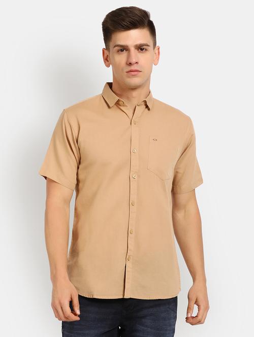 mens solid casual shirt - 19591932 - Very Small Image - 1