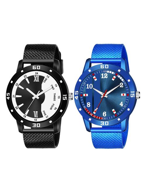 men round shape analog watch combo - 19591968 - Very Small Image - 1